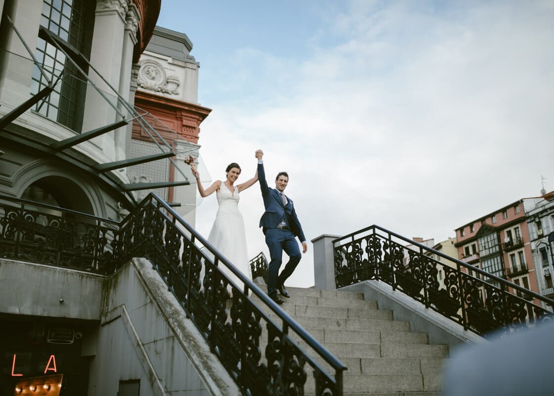 Reportaje de novios de boda en Bilbao Bizkaia