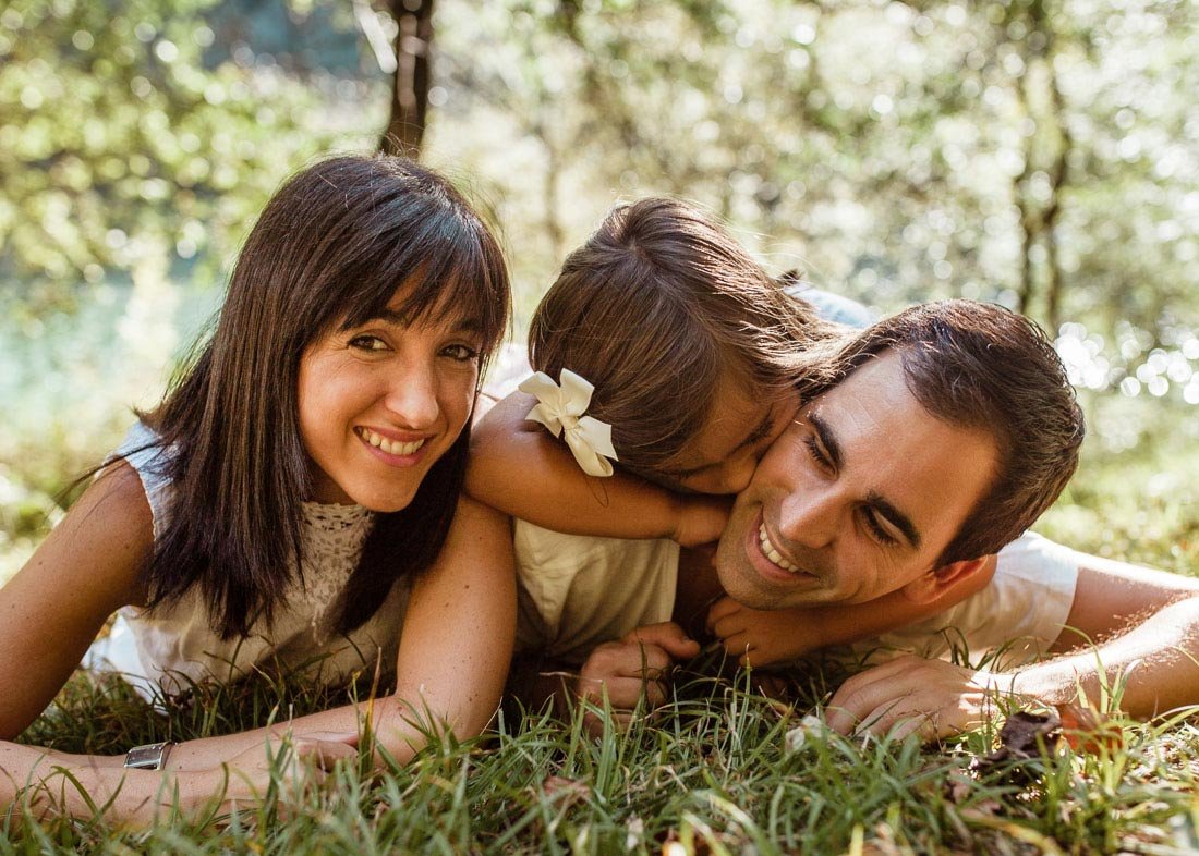 Fotografía de familia en Arrigorriaga Bizkaia