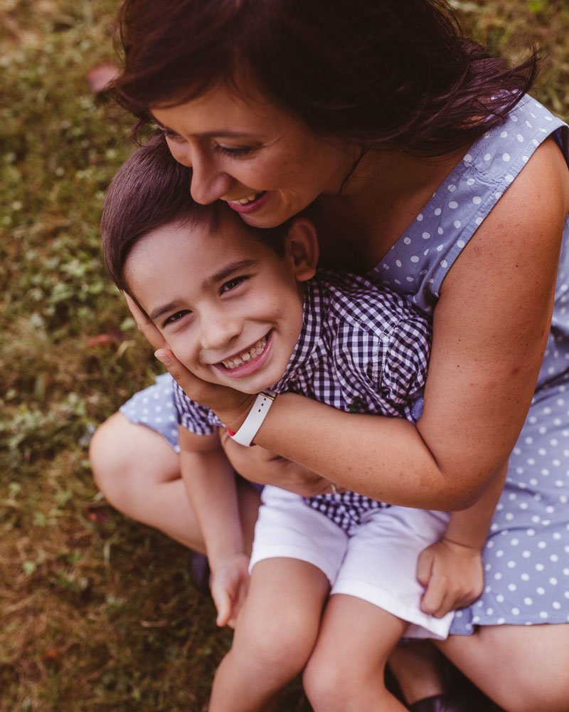 Retrato de madre y niño en Bilbao