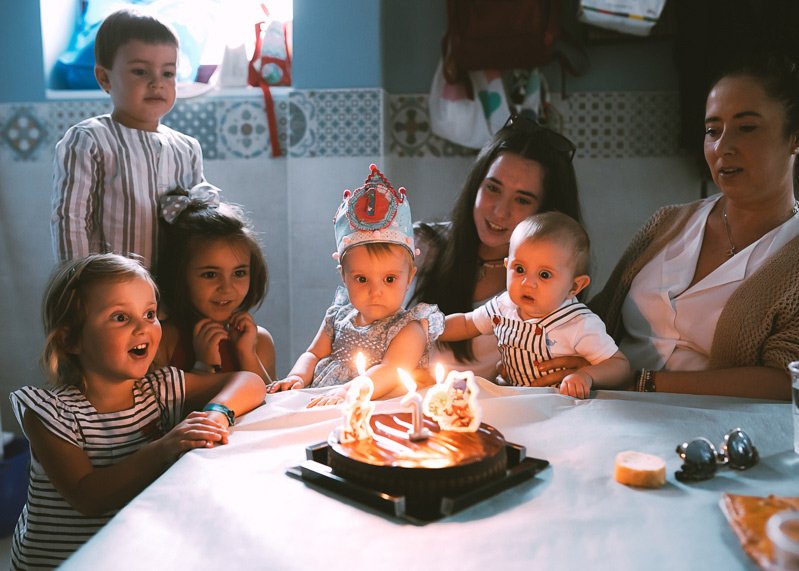 Reportaje fotográfico de cumpleaños en familia en Bilbao Bizkaia