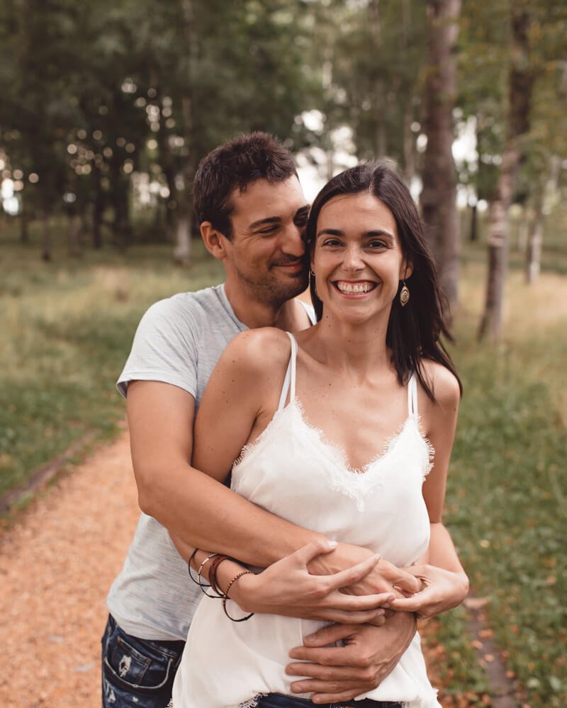 retrato de pareja de boda en Urkiola Bizkaia